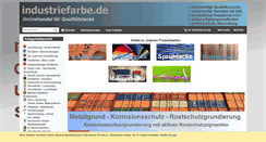 Desktop Screenshot of industriefarbe.de